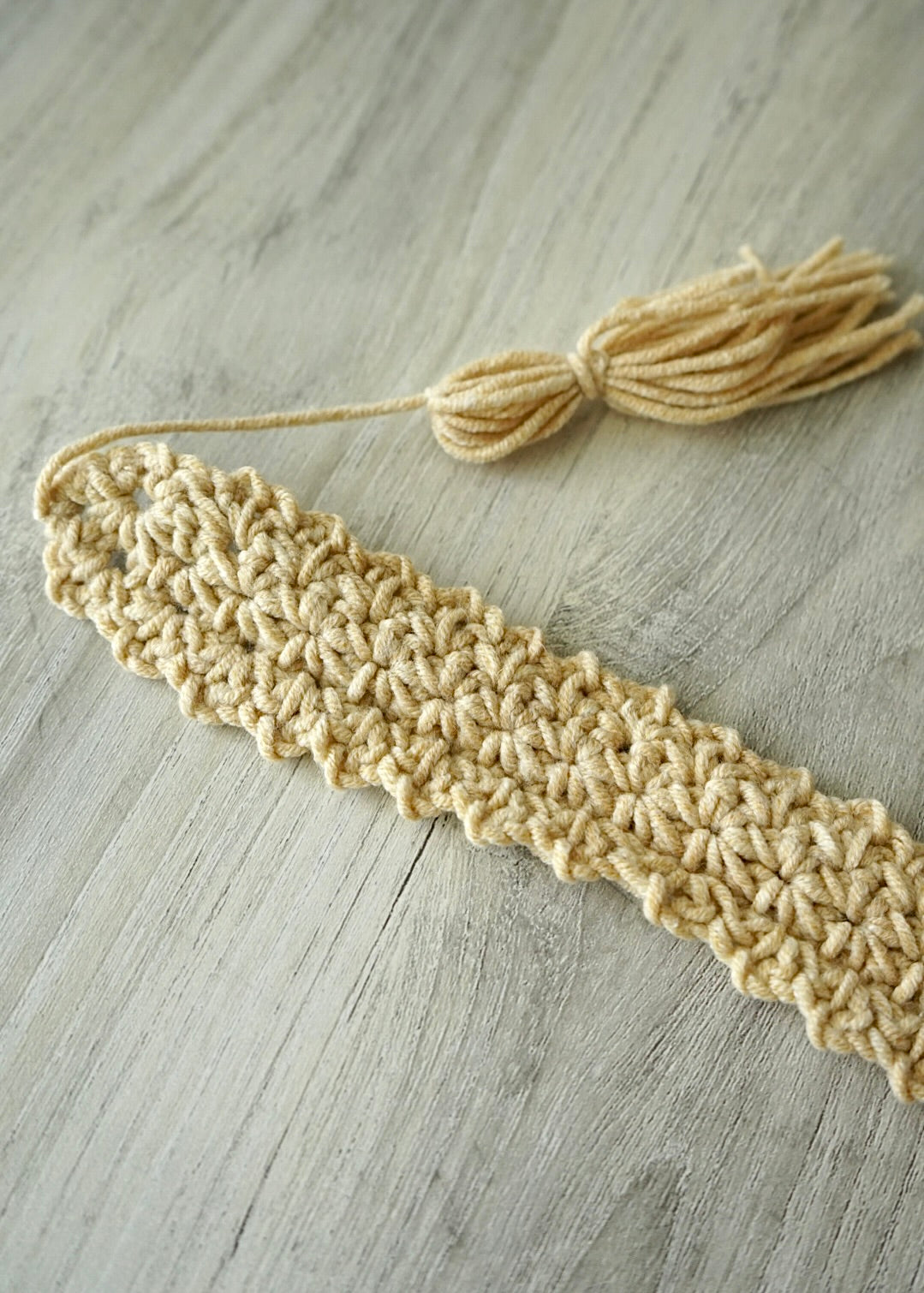Whimsy Crochet Bookmark/Tan