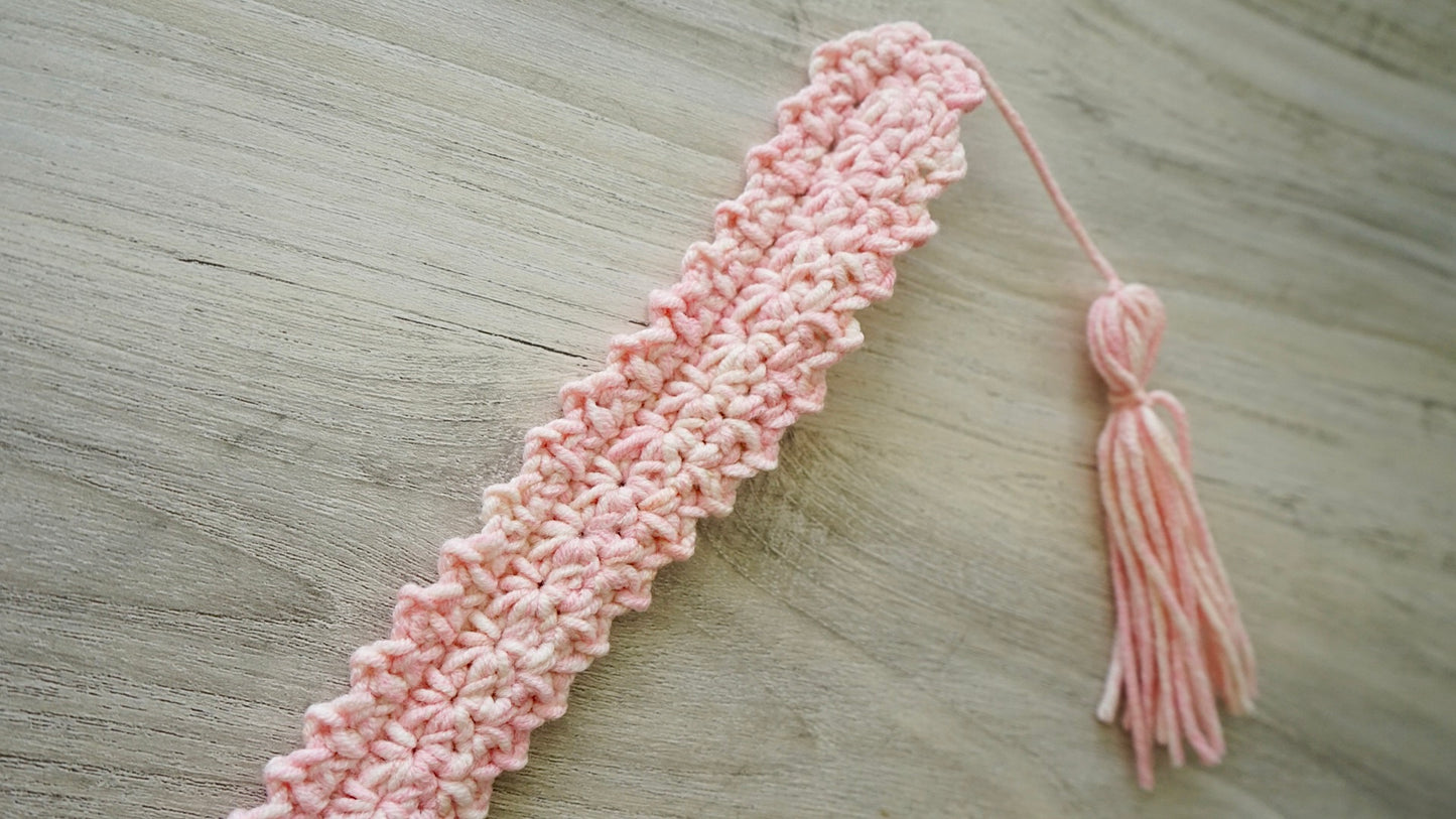 Whimsy Crochet Bookmark/Pink