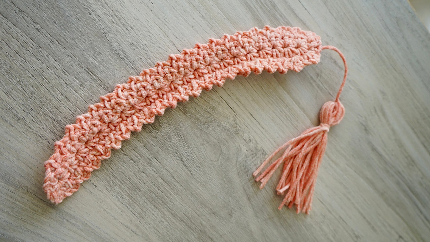 Whimsy Crochet Bookmark/Coral