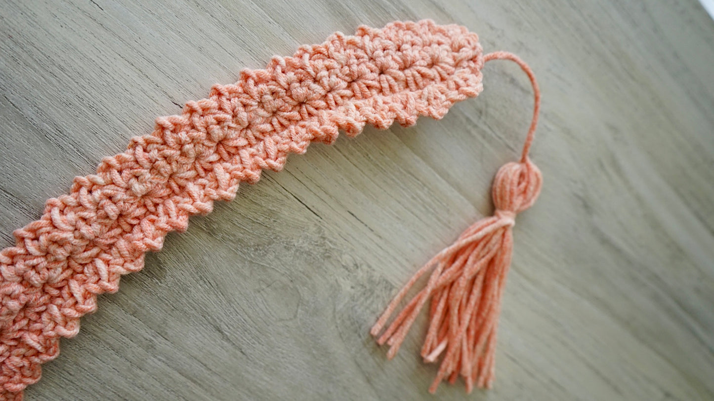 Whimsy Crochet Bookmark/Coral