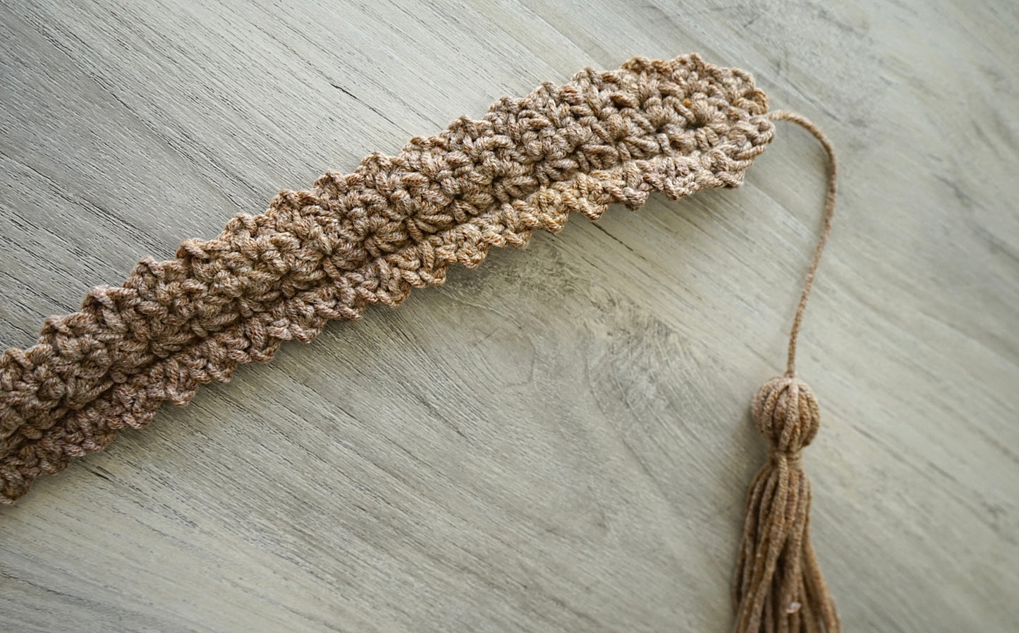 Whimsy Crochet Bookmark/Brown