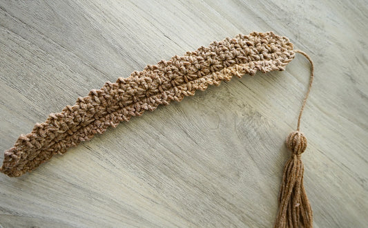 Whimsy Crochet Bookmark/Brown